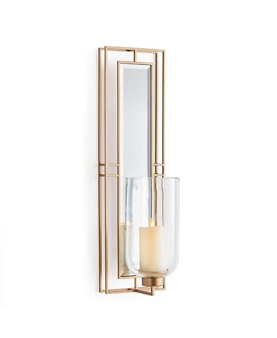 7.75"D x 7.5"W x 28"H Jemma Decorative Wall Mirror Candle Sconce