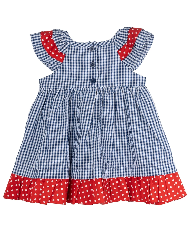 Rare Editions Baby Girls Lady Bug Seersucker Dress