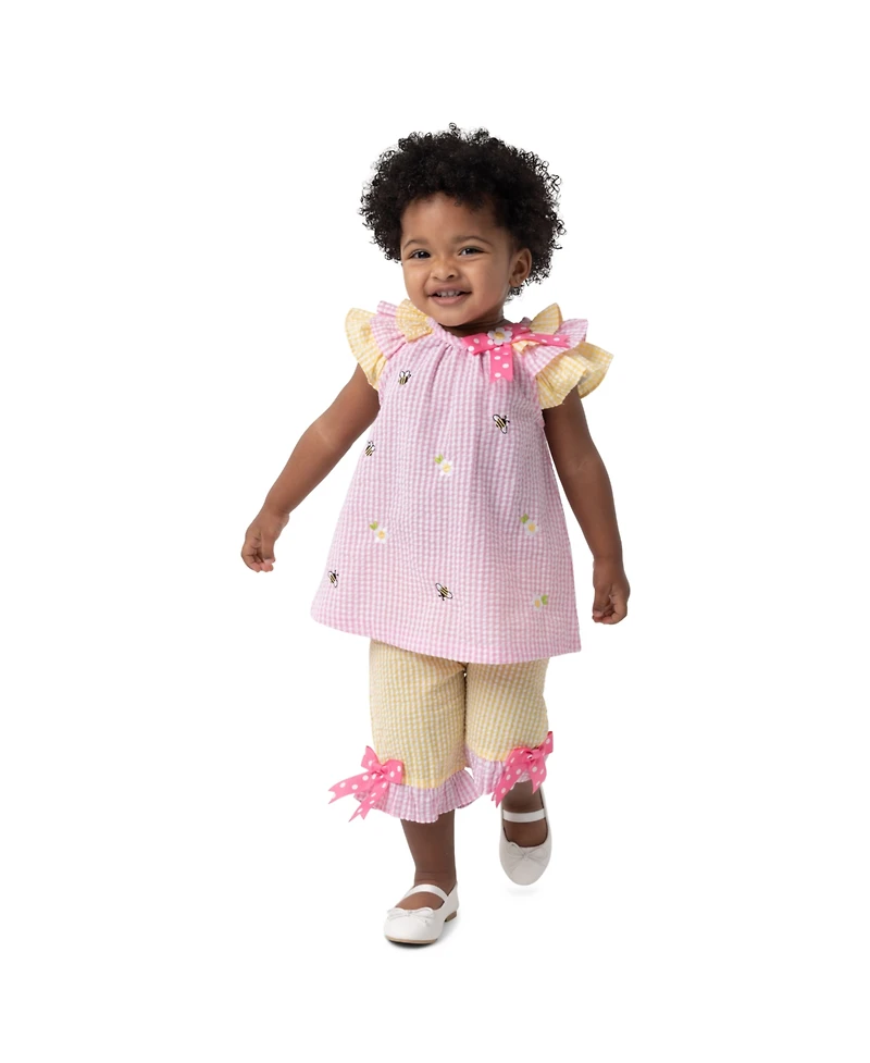 Rare Editions Baby Girls 2-Piece Spring Seersucker Dress Set