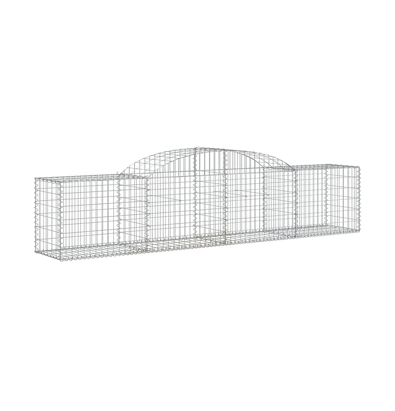 Arched Gabion Basket 118.1"x19.7"x23.6"/31.5" Galvanized Iron