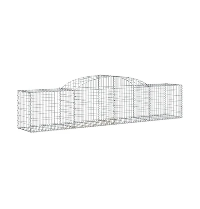 Arched Gabion Basket 118.1"x19.7"x23.6"/31.5" Galvanized Iron