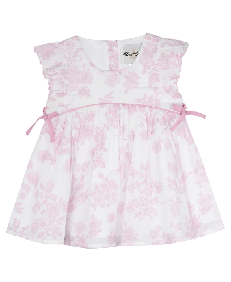 Rare Editions Baby Girls Toile Printed Dress
