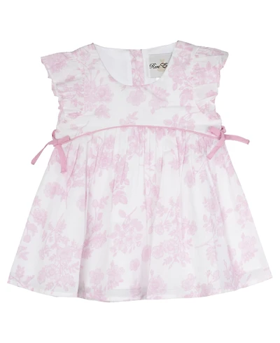 Rare Editions Baby Girls Toile Printed Dress