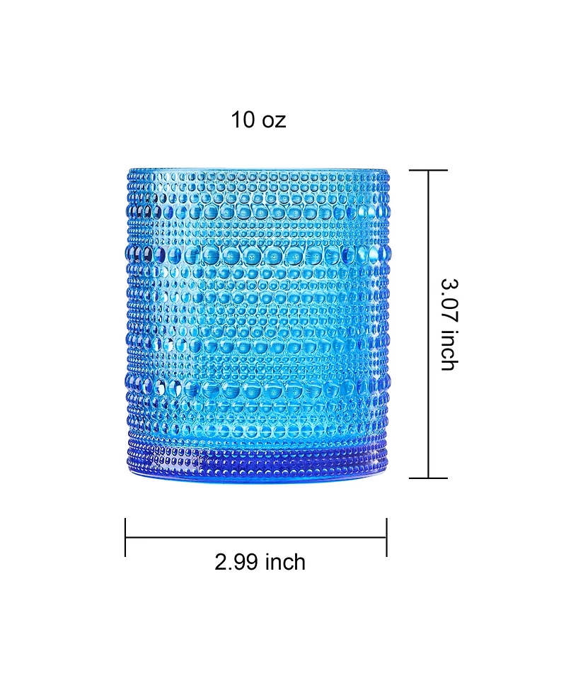 The Wine Savant Khen Hobnail Drinking Glasses, Set of 6