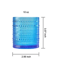 The Wine Savant Khen Hobnail Drinking Glasses, Set of 6