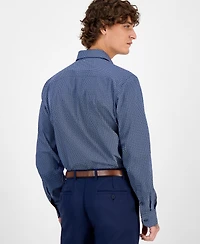 Alfani Men's Round Medallion Print Dress Shirt, Exclusively at Macy's