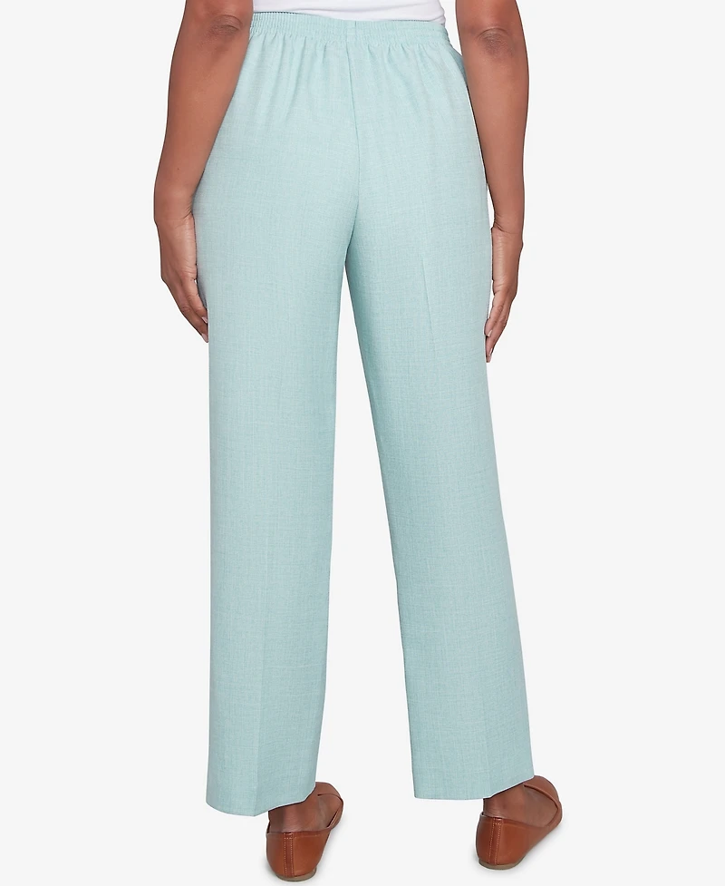 Alfred Dunner Women's Kensington Gardens Relaxed Linen Short Length Pants