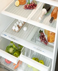 Design Imports Herringbone Print Fridge Liner 6 Pack Set, 24" x 12"