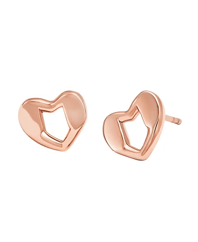 Michael Kors Precious Metal-Plated Heart Stud Earrings