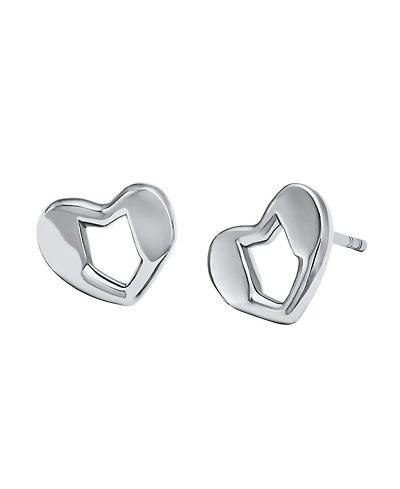 Michael Kors Precious Metal-Plated Heart Stud Earrings