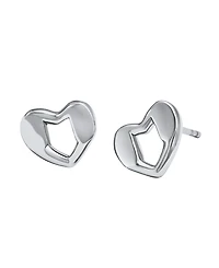 Michael Kors Precious Metal-Plated Heart Stud Earrings