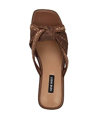 Nine West Women's Omansa Square Toe Casual Flat Sandals