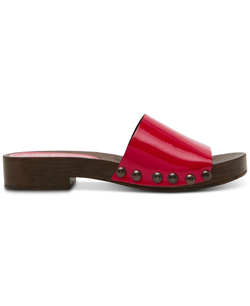 Steve Madden Women's Cento Wooden Flatform Slide Sandals