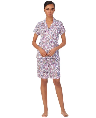 Lauren Ralph Lauren Women's Short-Sleeve Bermuda Pajama Set