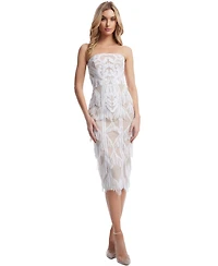 Dress the Population Women's Viviana Sequined Fringe