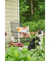 18" x 18" Floppy Ear Bunny Spring Easter Spring Themed Indoor/Outdoor Accent Throw Pillow