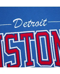 Mitchell & Ness Men's Blue Detroit Pistons Hardwood Classics There Back 2.0 Vintage Pullover Sweatshirt