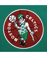 Mitchell & Ness Men's Kelly Green Boston Celtics Chainstitch Applique Vintage Heavyweight Pullover Hoodie
