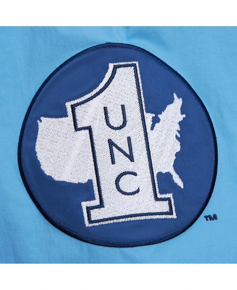 Mitchell & Ness Men's Navy/Carolina Blue North Carolina Tar Heels Throw It Back Vintage Logo Full-Zip Jacket