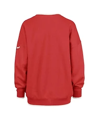'47 Brand Women's Red Chicago Bulls Rise Pack Daze '80s Oversized Pullover Sweatshirt