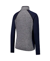 Camp David Women's Navy/Heather Gray Penn State Nittany Lions Finalist Raglan Quarter-Zip Jacket
