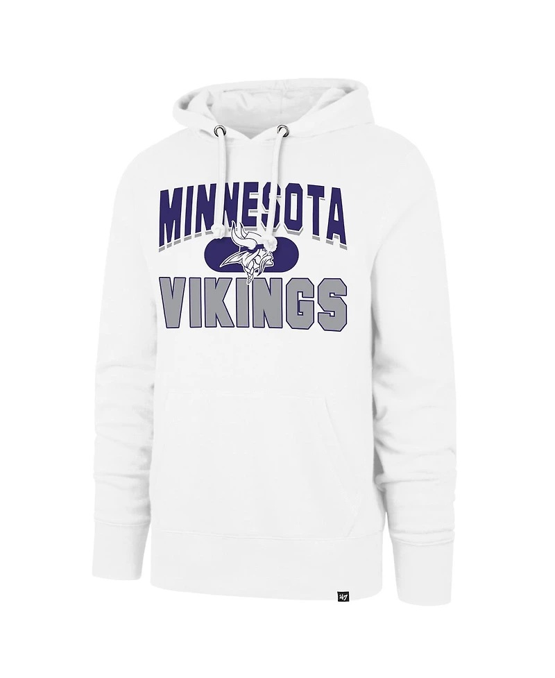 '47 Brand Men's White Minnesota Vikings Counter Strike Headline Pullover Hoodie
