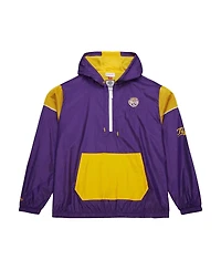 Mitchell & Ness Men's Purple Lsu Tigers Anorak Vintage Logo Half-Zip Hoodie Jacket
