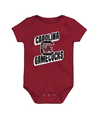 Outerstuff Newborn Garnet South Carolina Gamecocks Sunday Comics 3-Pack Bodysuit Set