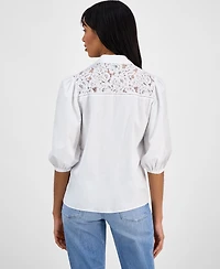 Boss Orange Women's 3/4-Sleeve Button-Up Blouse