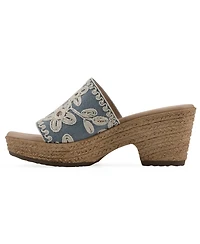 Cliffs by White Mountain Women's Biancia Wedge Slip-On Sandals