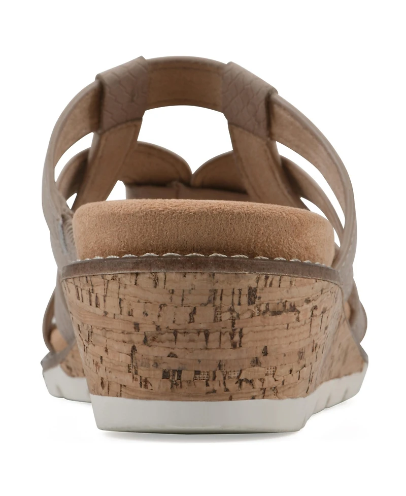 Cliffs by White Mountain Women's Tinisha Wedge Slip-On Sandals