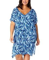 Anne Cole Plus Size Easy Tunic Swim Cover-Up