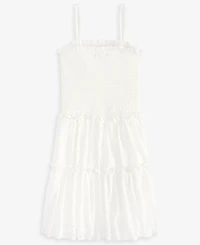 With Jules Big Girl Eyelet Pull On Smocked Bodice Dress