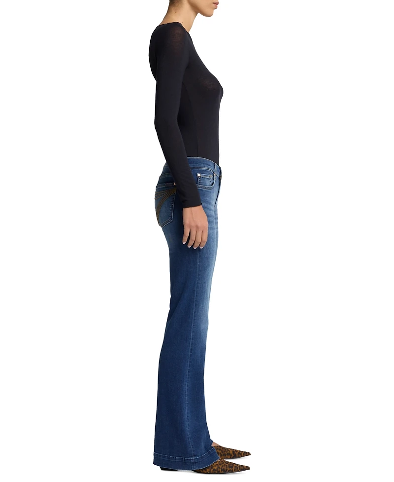 7 For All Mankind Women's Dojo Tailored Hem Flare Jeans