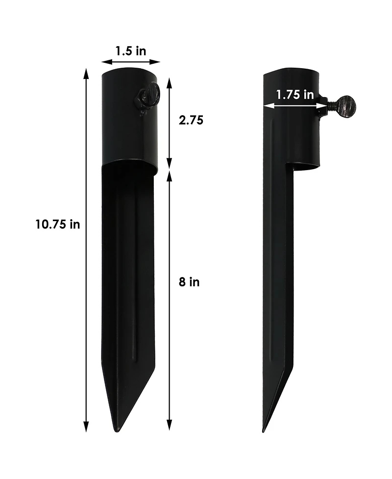 Outdoor Universal Steel Metal Ground Stake Accessory for Patio and Lawn Torches