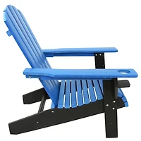 Plastic All-Weather Heavy-Duty Outdoor Adirondack Chair with Drink Holder
