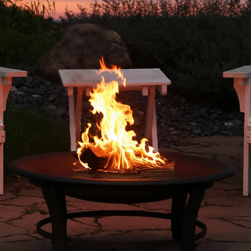 Outdoor Camping or Backyard Replacement Round Steel with Heat-Resistant Paint Finish Fire Pit Bowl