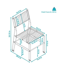 Indoor/Outdoor Furniture Steel Wire Dining Chair - Black