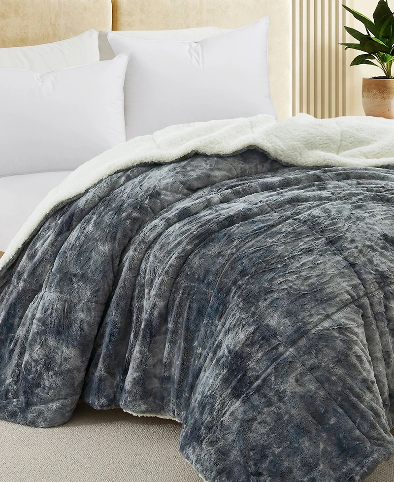 Unikome Velvet Sherpa Reversible Comforter, King