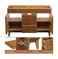 48.0 in. Freestanding Bath Vanity Cabinet without Top in Walnut Assembly required