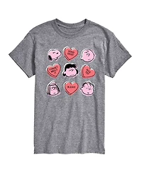 Airwaves Men's Peanuts Candy Hearts Short Sleeve T-Shirt