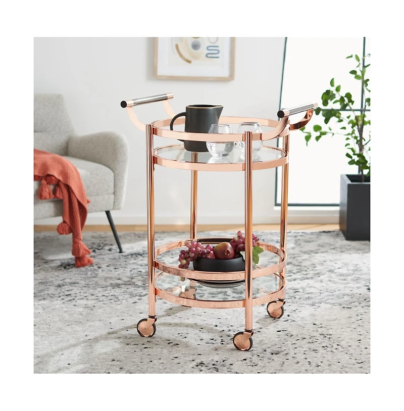 Sienna 2 Tier Round Bar Cart