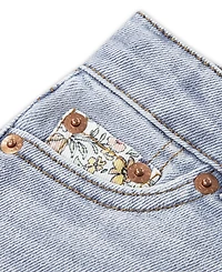 Levi's Little Girls Print Block Mom Shorts