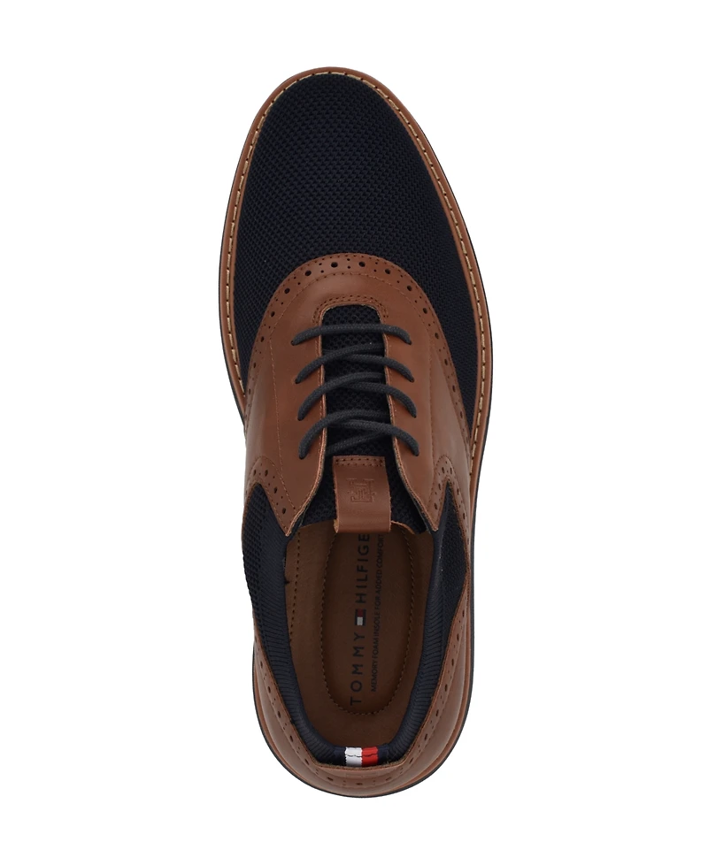 Tommy Hilfiger Men's Varan Brogue Detail Hybrid Oxfords Shoe