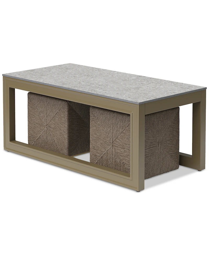 Sonetta Outdoor Seating 3pc Set (Coffee Table & 2 Cubes), Created for Macy's