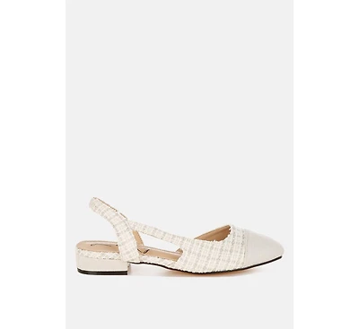 Karita Tweed Slingback Sandals