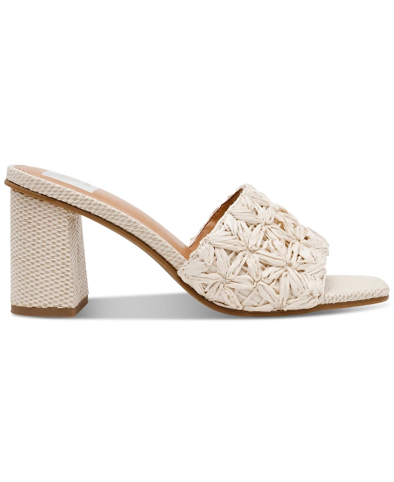 Dv Dolce Vita Women's Honey Raffia Block-Heel Dress Sandals