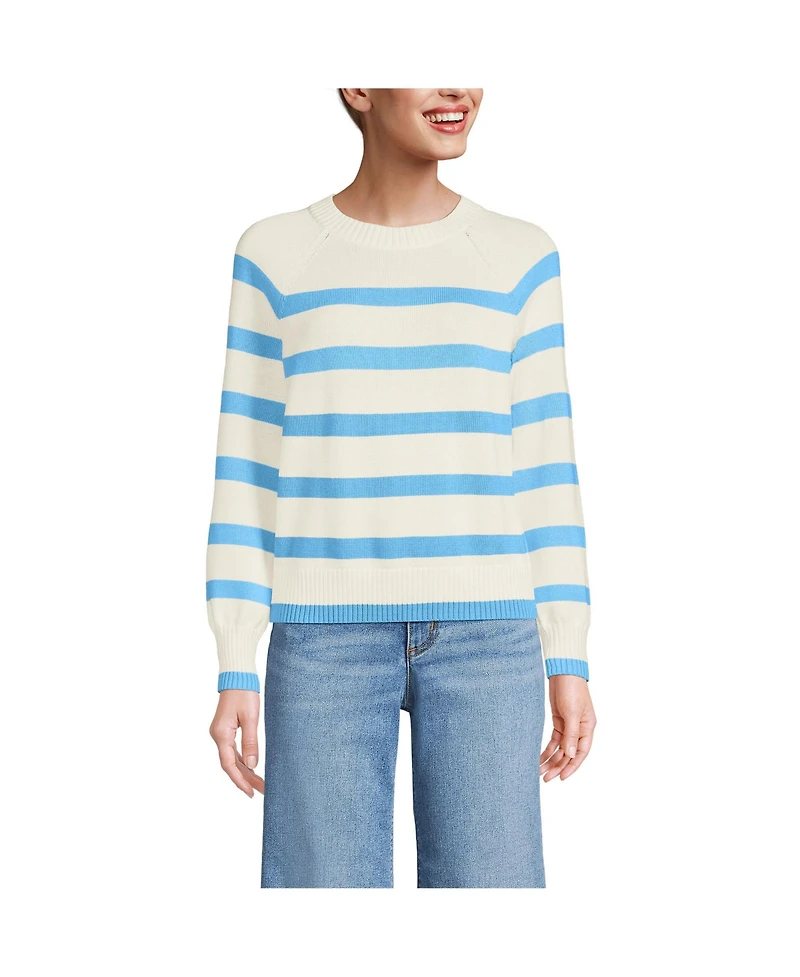 Lands' End Women's Drifter Raglan Sleeve Easy Fit Sweater