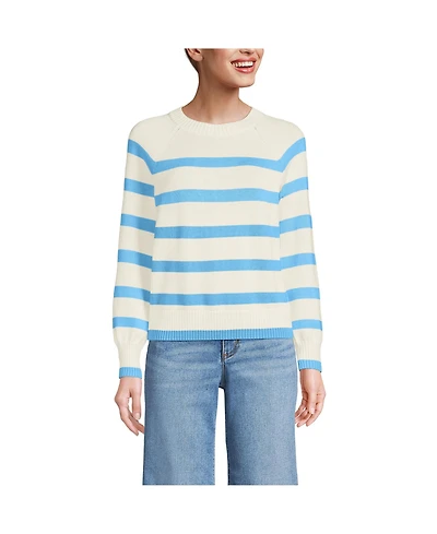 Lands' End Women's Drifter Raglan Sleeve Easy Fit Sweater