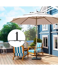 Outsunny Square Patio Umbrella Base, 29 lbs Metal Sd,